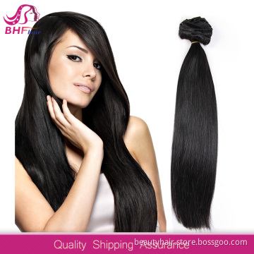 100% triple weft remy peruvian clip in hair extensions